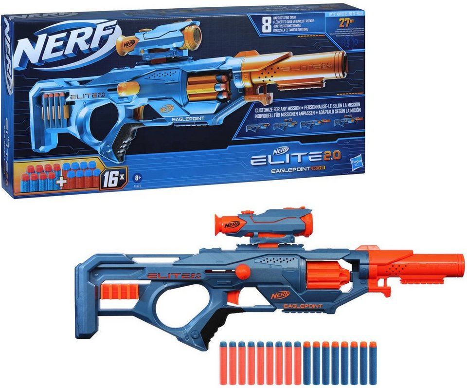 Hasbro Blaster Nerf Elite 2.0 Eaglepoint RD-8, Spielzeugblaster »Nerf Elite  2.0 Eaglepoint RD-8«