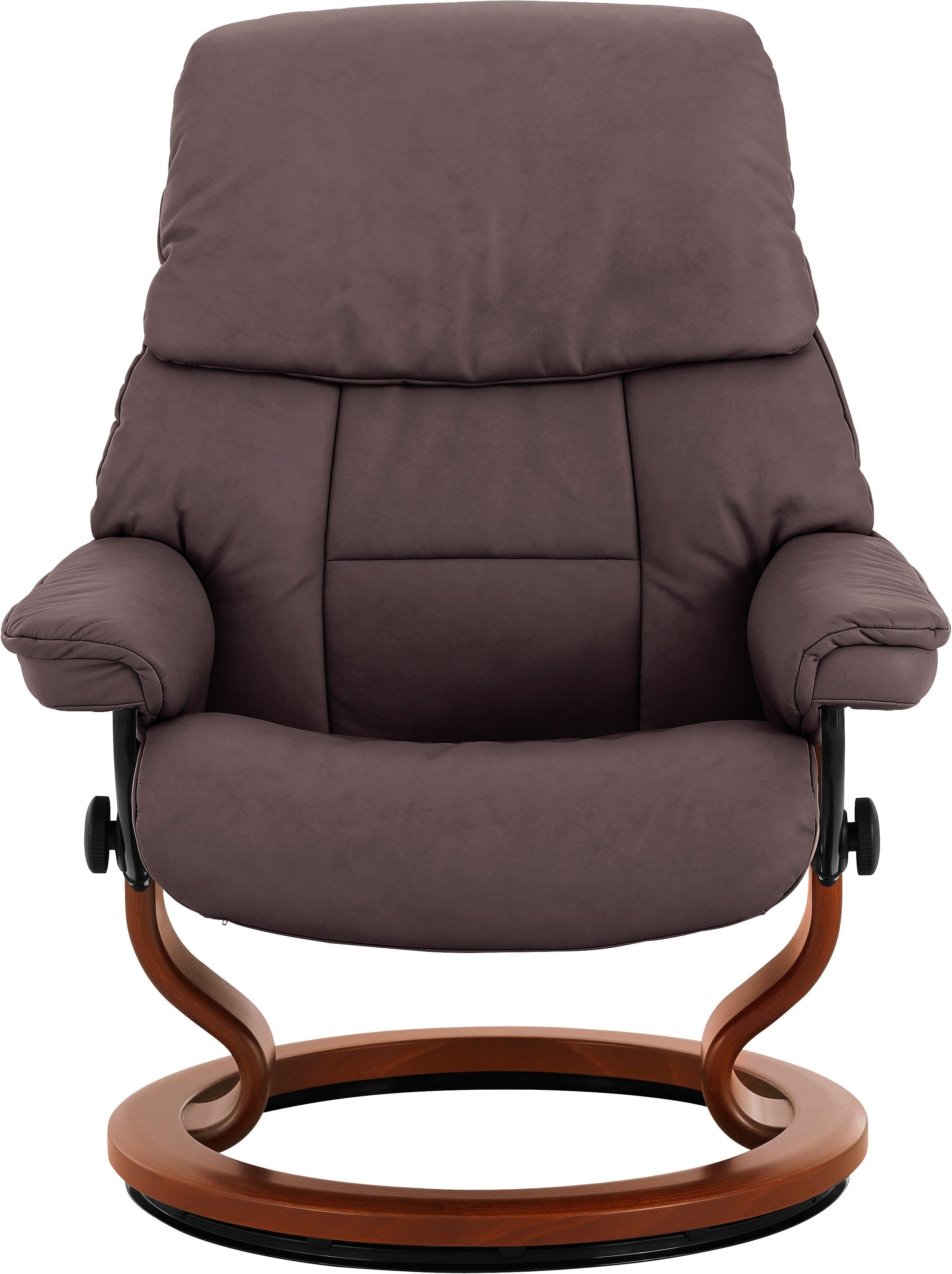 Stressless® Relaxsessel Ruby (Set, Relaxsessel mit Hocker), mit Classic Base, Größe L, Gestell Eiche, Wenge, Braun & Schwarz