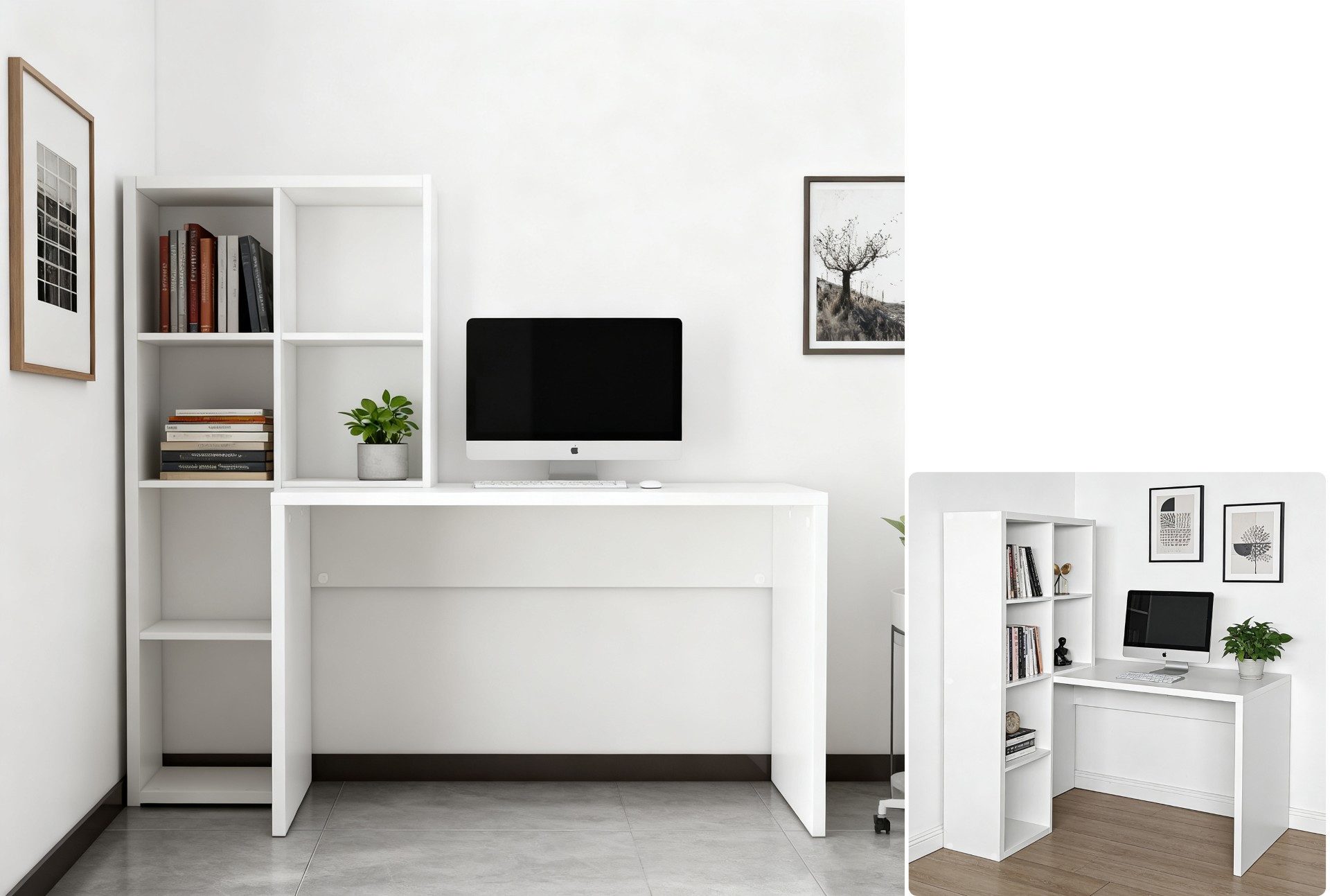 OTTO home Regal-Schreibtisch Triest, Computertisch mit Raumtrenner, Breite günstig online kaufen