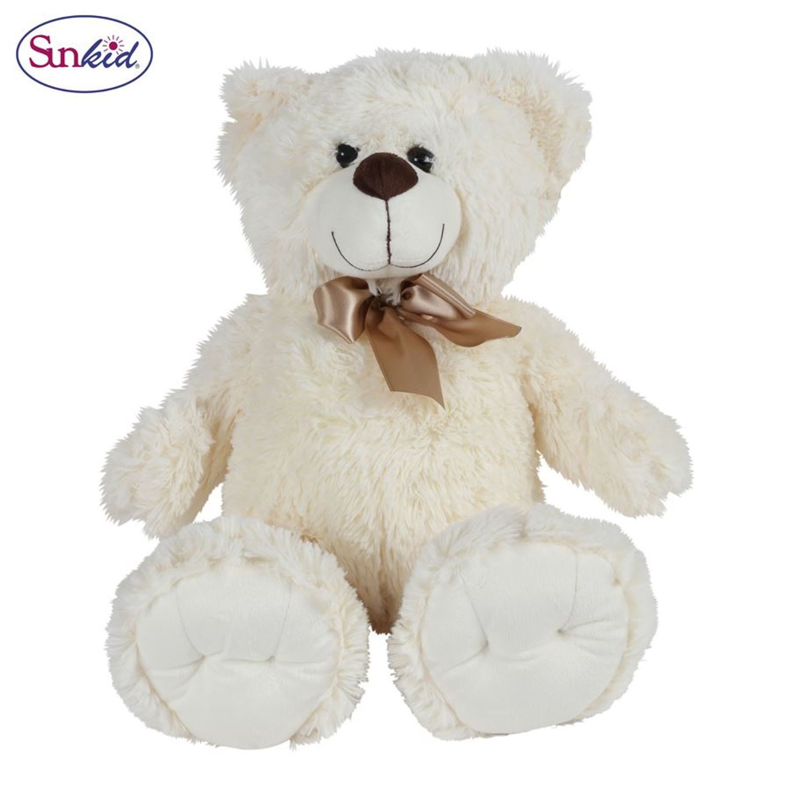 BURI Kuscheltier Plüsch-Teddybär kuschelweiches cremefarben flauschiger Stofftier