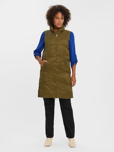 Steppweste WAISTCOAT NOOS Moda 3-4 olive VMUPPSALA dark Vero