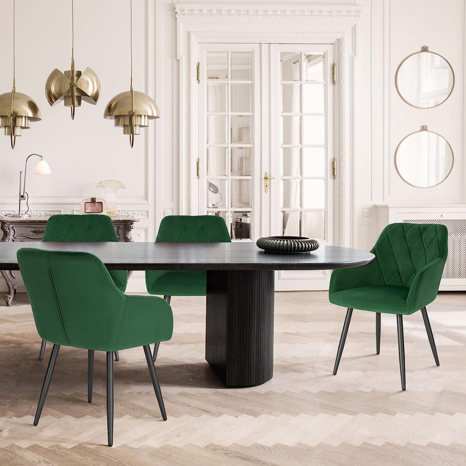 Woltu Esszimmerstuhl (1 St), mit Samtbezug, Küchenstuhl, mit Metallbeinen günstig online kaufen