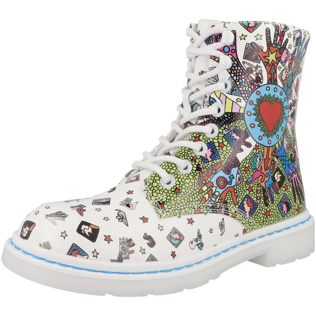 Dockers by Gerli 45TS201 weiss Art X Schnürboots Limited Edition Damen