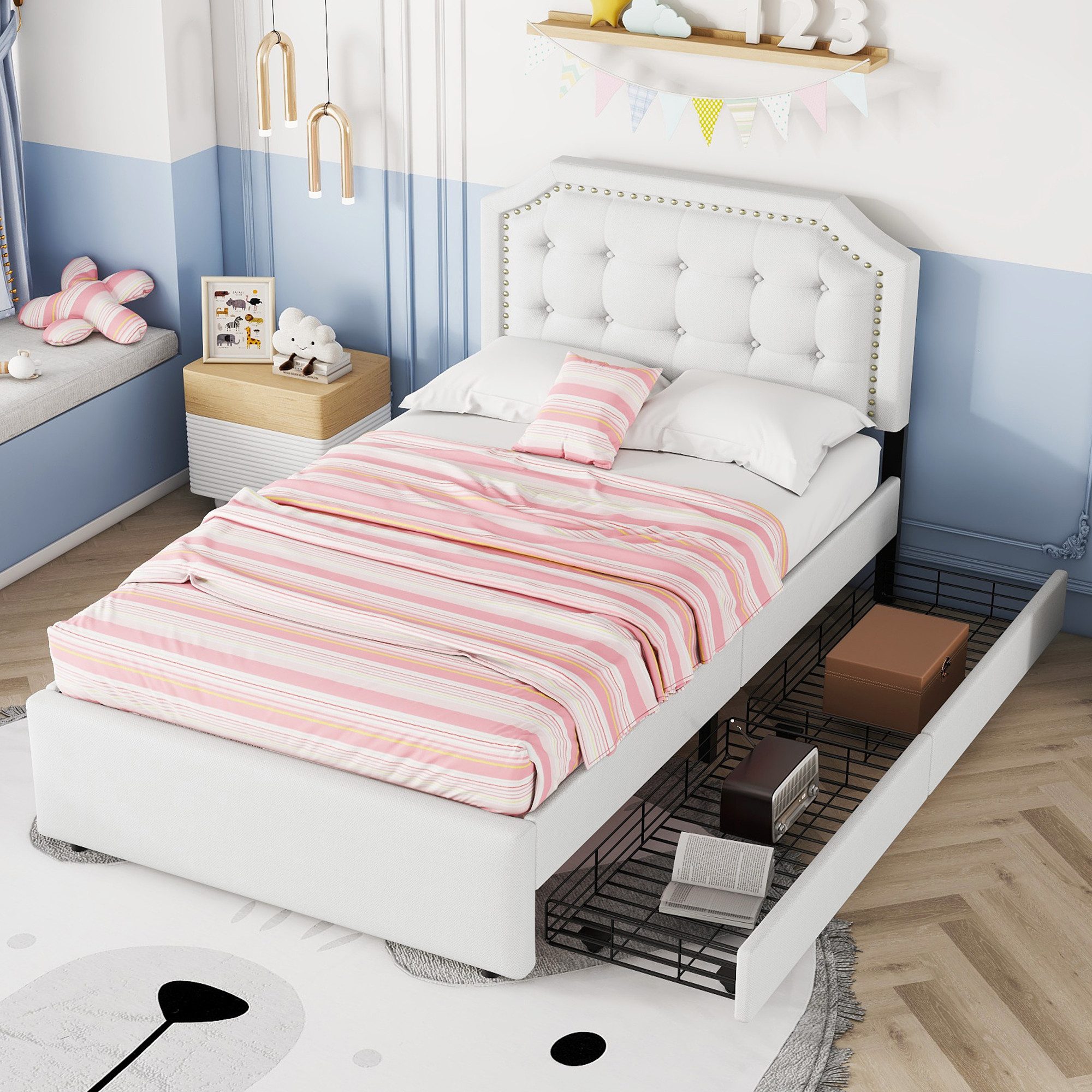 Ulife Polsterbett Kinderbett Jugendbett Einzelbett mit günstig online kaufen