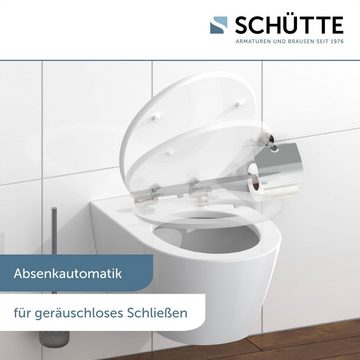 Schütte WC-Sitz Grey Steel, High Gloss mit MDF Holzkern, mit Absenkautomatik