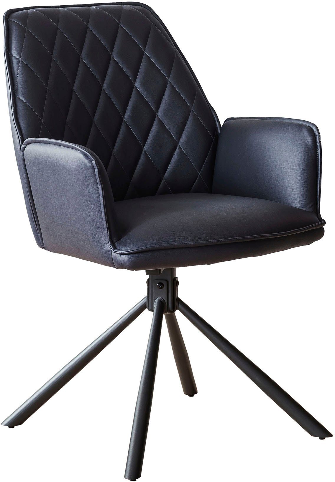 SalesFever Armlehnstuhl (Set, 2 St), 360° Drehfunktion Dunkelblau | Dunkelblau | Stühle