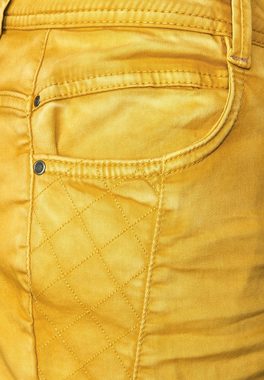 Cecil Stoffhose Cecil Loose Fit Damenhose in Curry Yellow (1-tlg) Taschen