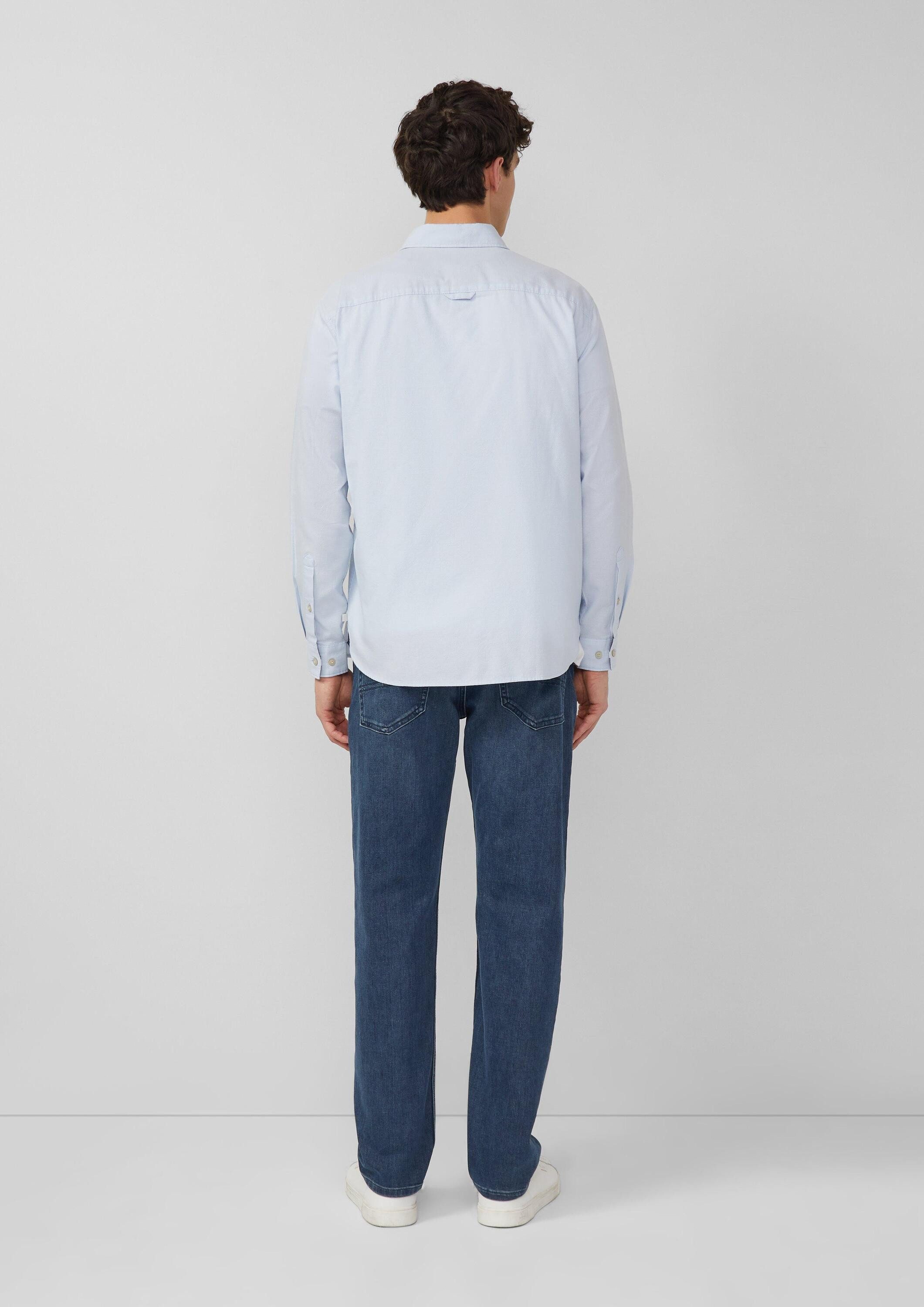 s.Oliver Langarmhemd Hemd Regular Fit: Gemustertes Langarmhemd mit Kentkragen