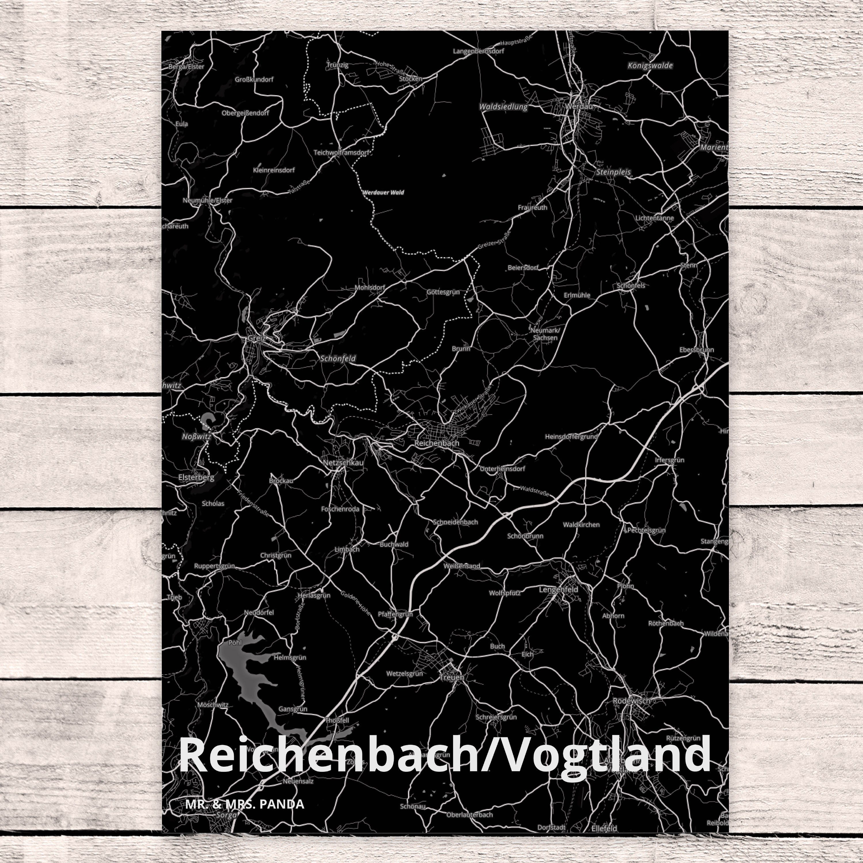Postkarte Panda - Geschenk, Reichenbach/Vogtland Mrs. Einladung Geburtstagskarte, Karte, Mr. &