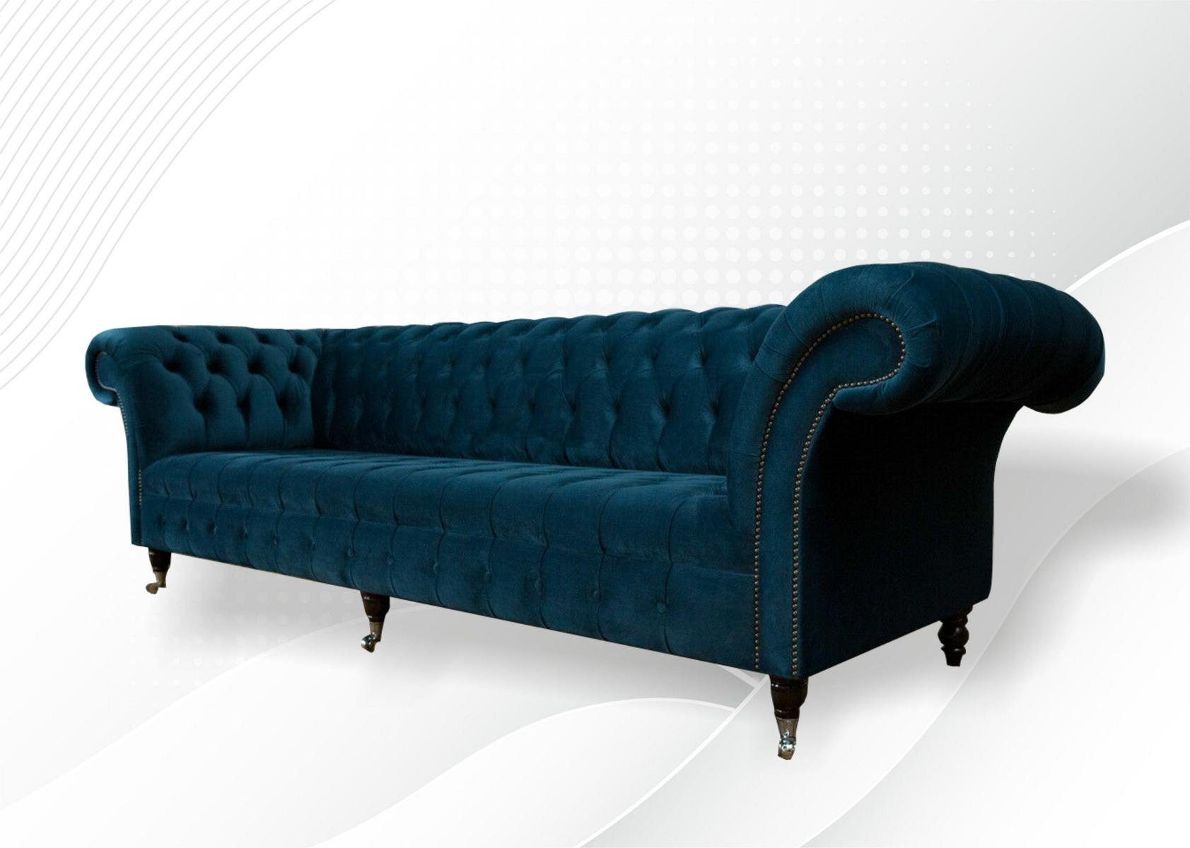 Sofa Couch 4 Design Chesterfield-Sofa, JVmoebel Sofa Chesterfield 265 cm Sitzer