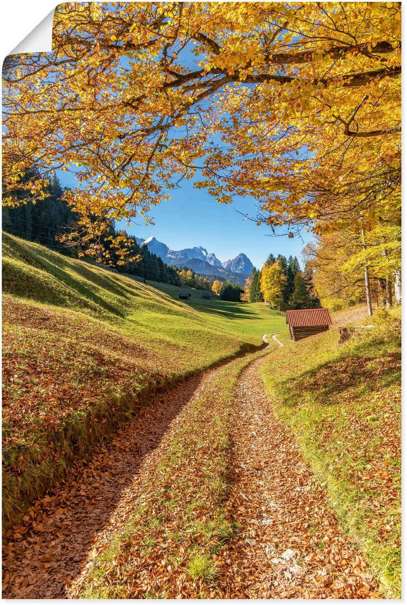 Artland Wandbild Herbst in Bayern, Berge & Alpenbilder (1 St), als Alubild, Leinwandbild, Wandaufkleber oder Poster in versch. Größen