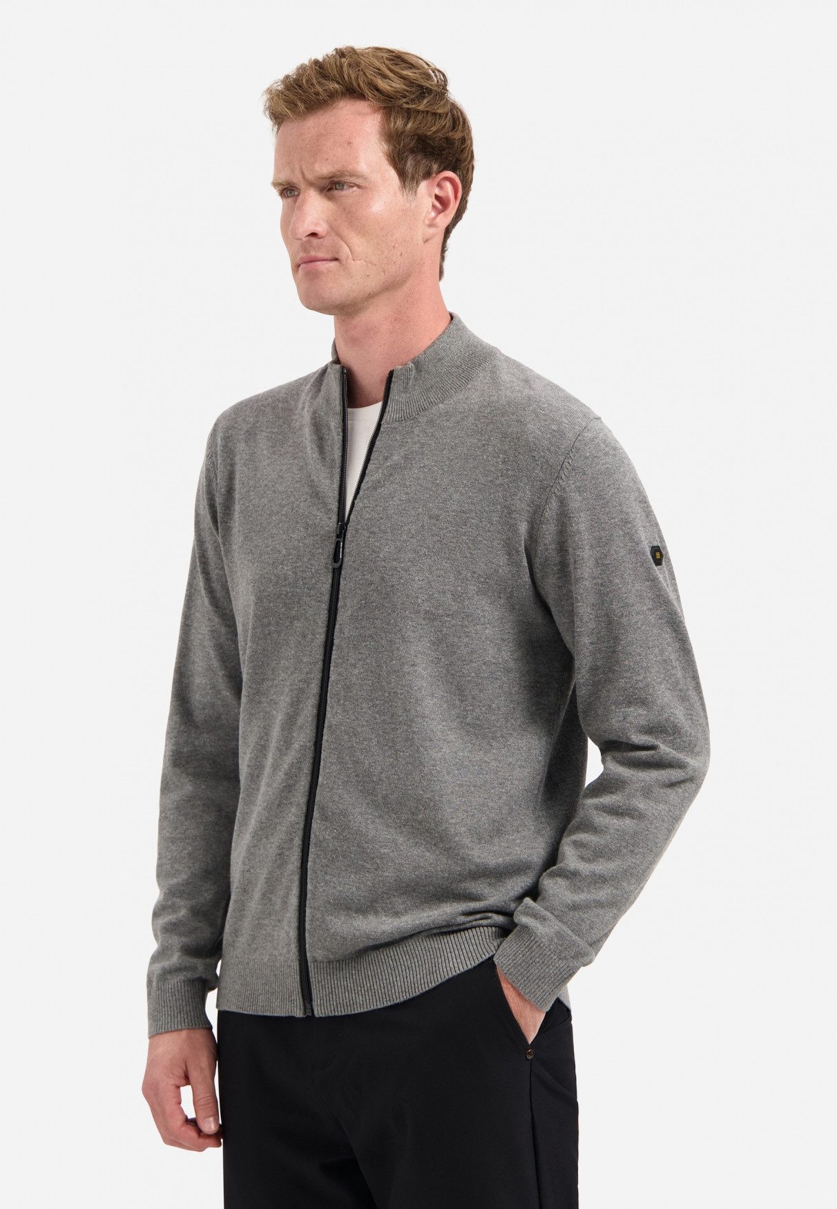 NO EXCESS Strickpullover Cardigan 2 Coloured Melange