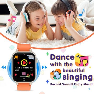 YEDASAH für Kinder Mit Kalorienzähler Kindergeburtstagsgeschenk Smartwatch (1,54 Zoll), mit Kameras, Musik, Taschenlampe, Wecker, Lernspielzeug,26 Spiele