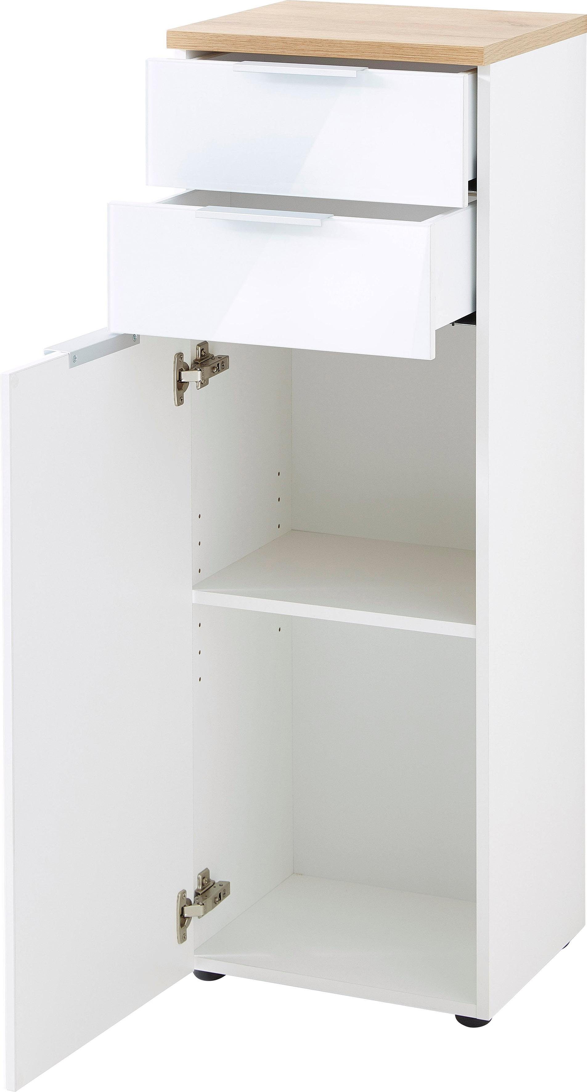 GERMANIA Midischrank Pescara Front mit Glasauflage