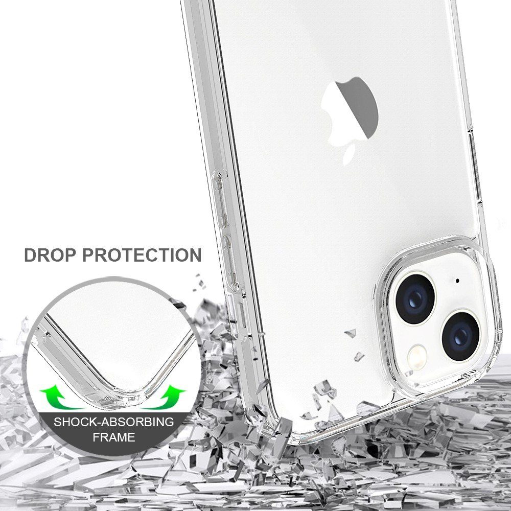 JT Berlin Handyhülle Pankow clear Apple iPhone 14, Kratzfeste Rückseite, Wireless-Charging (Qi)