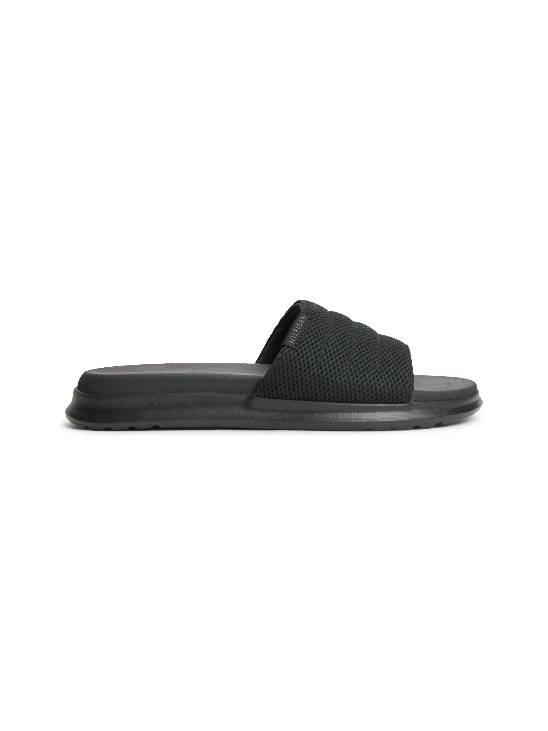 Tommy Hilfiger DUAL DENSITY TEXTILE POOL SLIDE Pantolette Sommerschuh, Poolslides mit modischer Ziersteppung – Bild 4 von 5