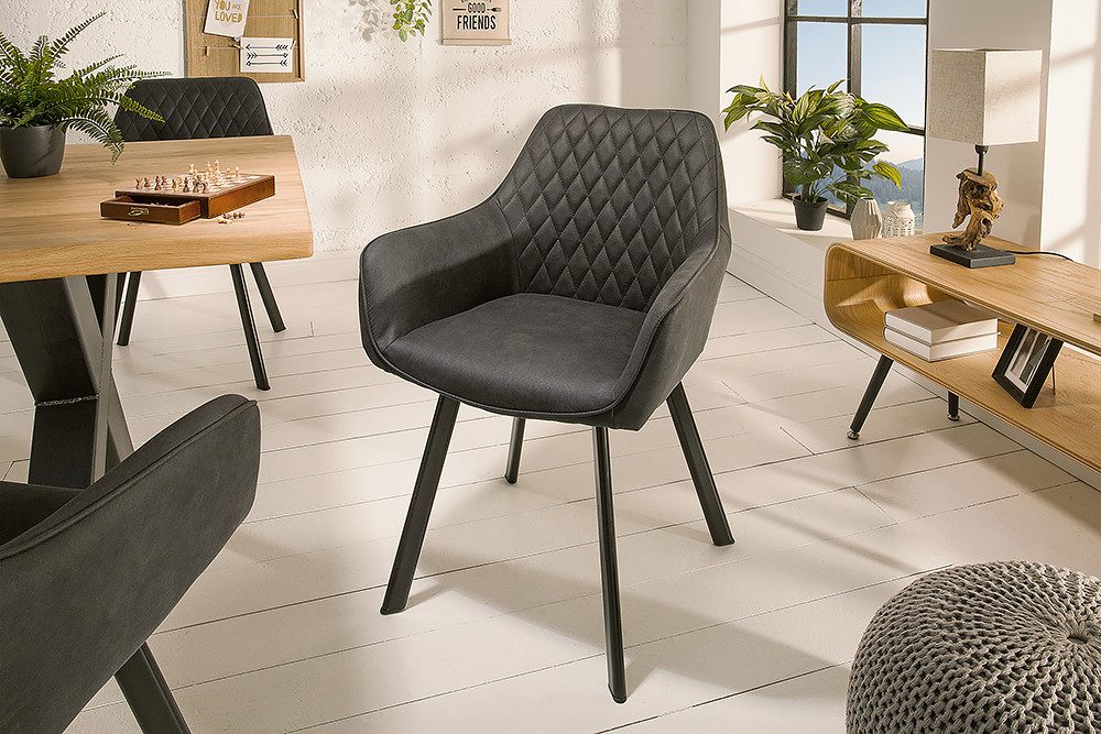 riess-ambiente Polsterstuhl PALERMO anthrazit / schwarz (Einzelartikel, 1 S günstig online kaufen