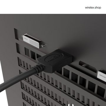 Kabelbude.eu HDMI A-Stecker auf HDMI A-Stecker OD6mm, vergoldet HDMI-Kabel, (150,00 cm)