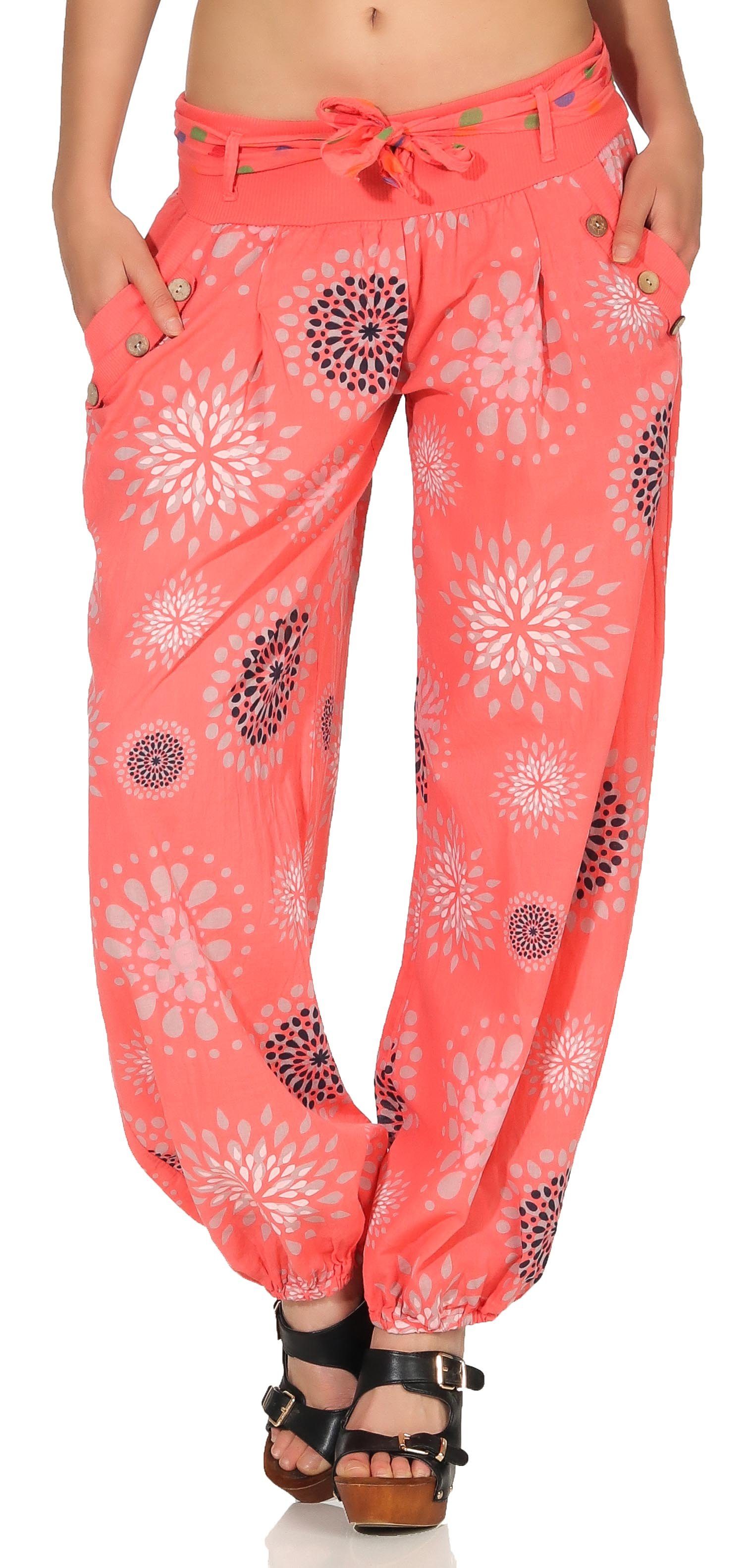 mit coral 3481 malito Aladinhose more Print than Haremshose Pumphose Einheitsgröße fashion