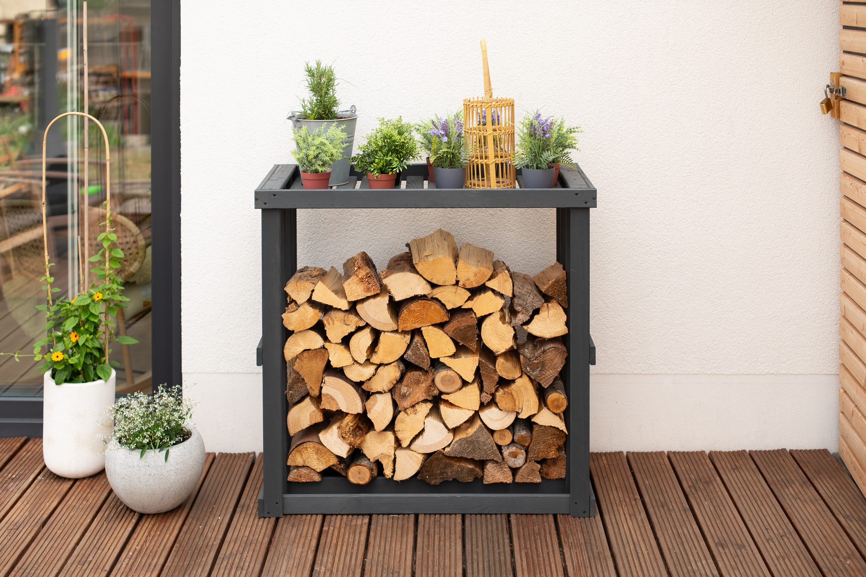 WESTMANN Kaminholzregal Harald, BxTxH:108x52x106 cm, anthrazit, BxTxH: 108x52x106cm
