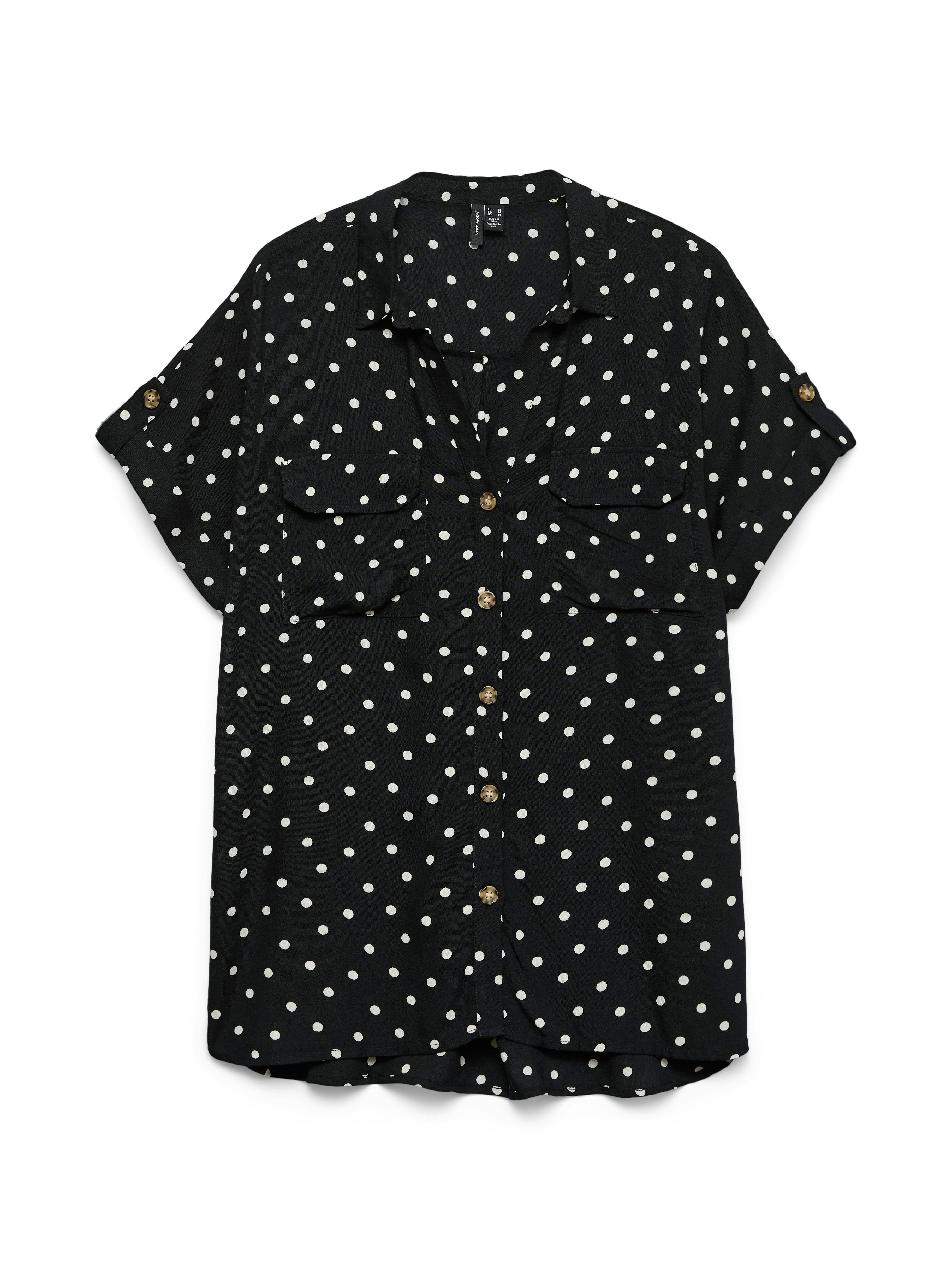 Kurzarmbluse VMBUMPY SS SHIRT AOP WVN GA NOOS