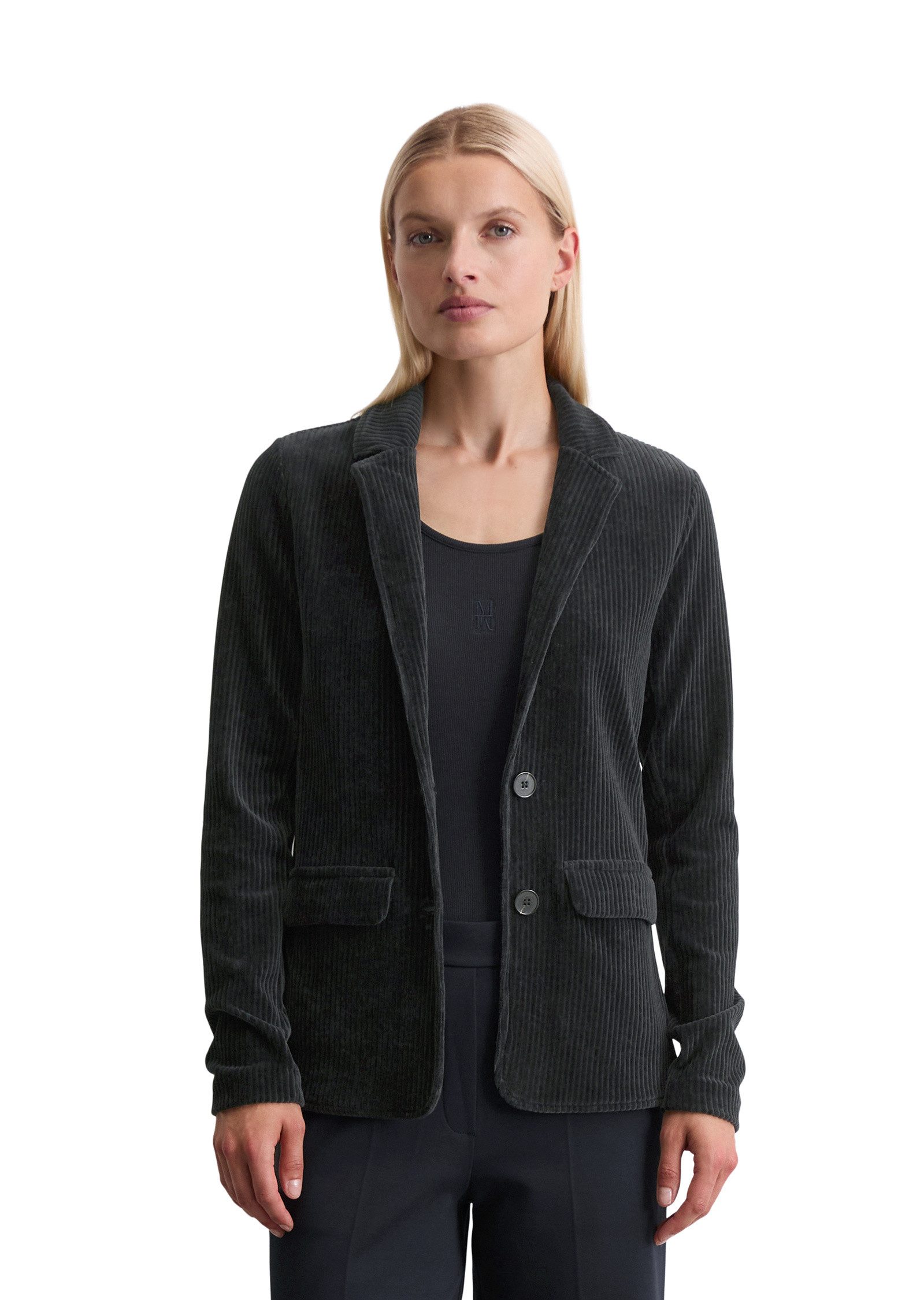 Jerseyblazer aus stretchigem Organic-Cotton-Mix