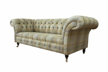 JVmoebel Chesterfield-Sofa, Sofa Dreisitzer Chesterfield Wohnzimmer Sofas Textil Klassisch Design