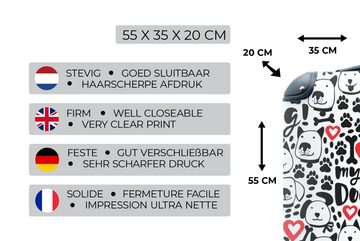 MuchoWow Handgepäckkoffer Muster - Hund - Zitat - Jungen - Mädchen - Kinder - Kinder, 4 Rollen, Reisetasche mit rollen, Handgepäck für Ferien, Trolley, Reisekoffer