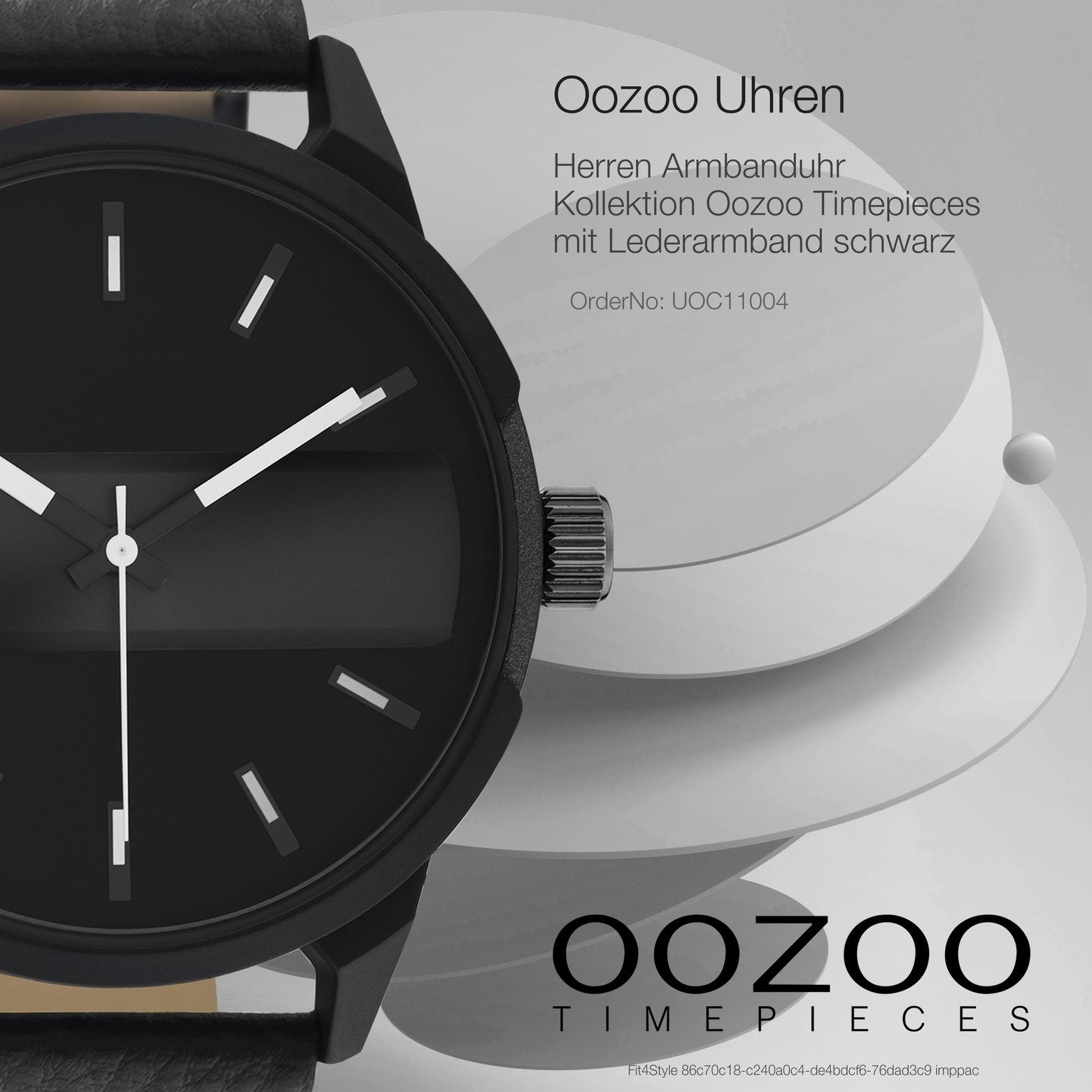 OOZOO Quarzuhr Oozoo Herren Armbanduhr Timepieces, (Analoguhr), Herrenuhr rund, extra groß (ca. 48mm) Lederarmband, Casual-Style