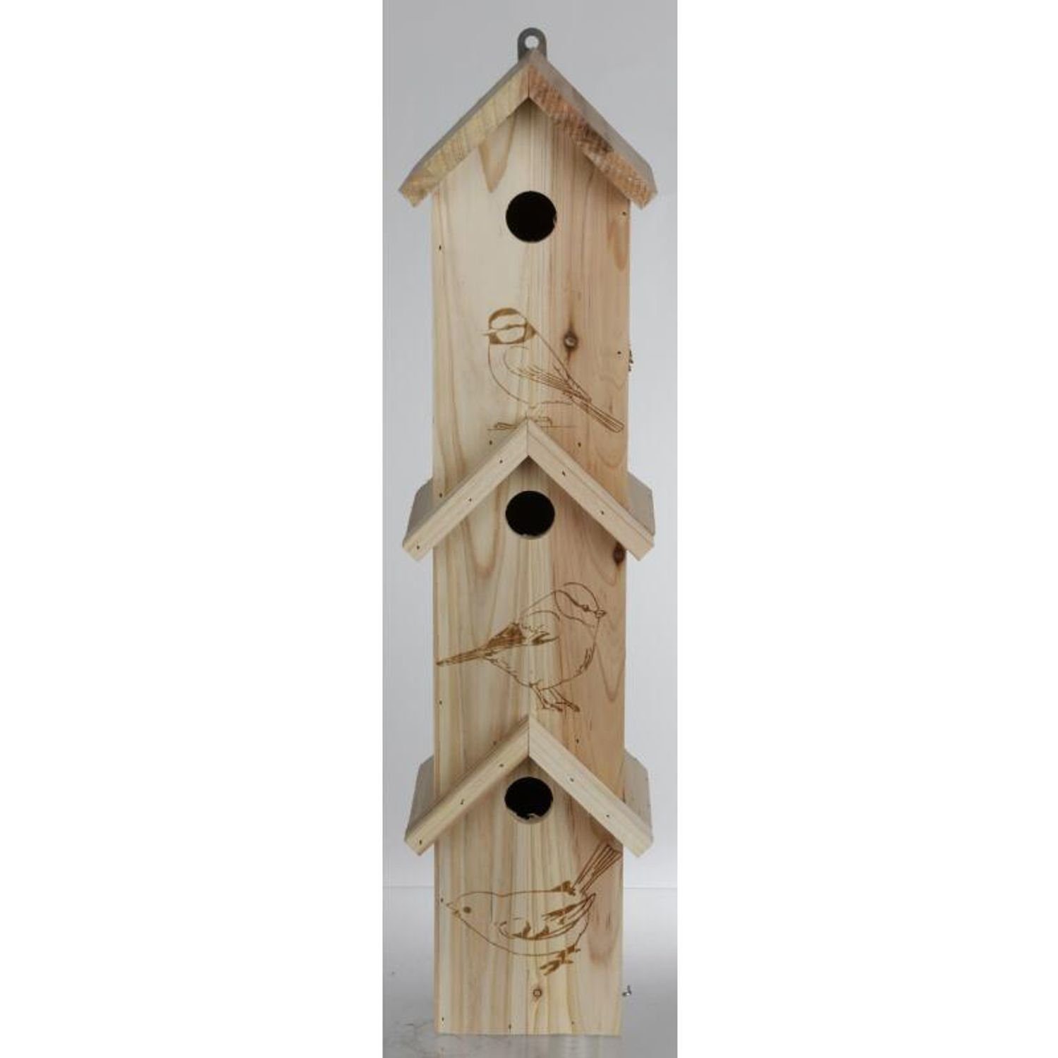 Holz Brut BURI 15x60x13cm Vogelhochhaus Vogelhaus 6x aus Nistkasten Garten 3er Vögel