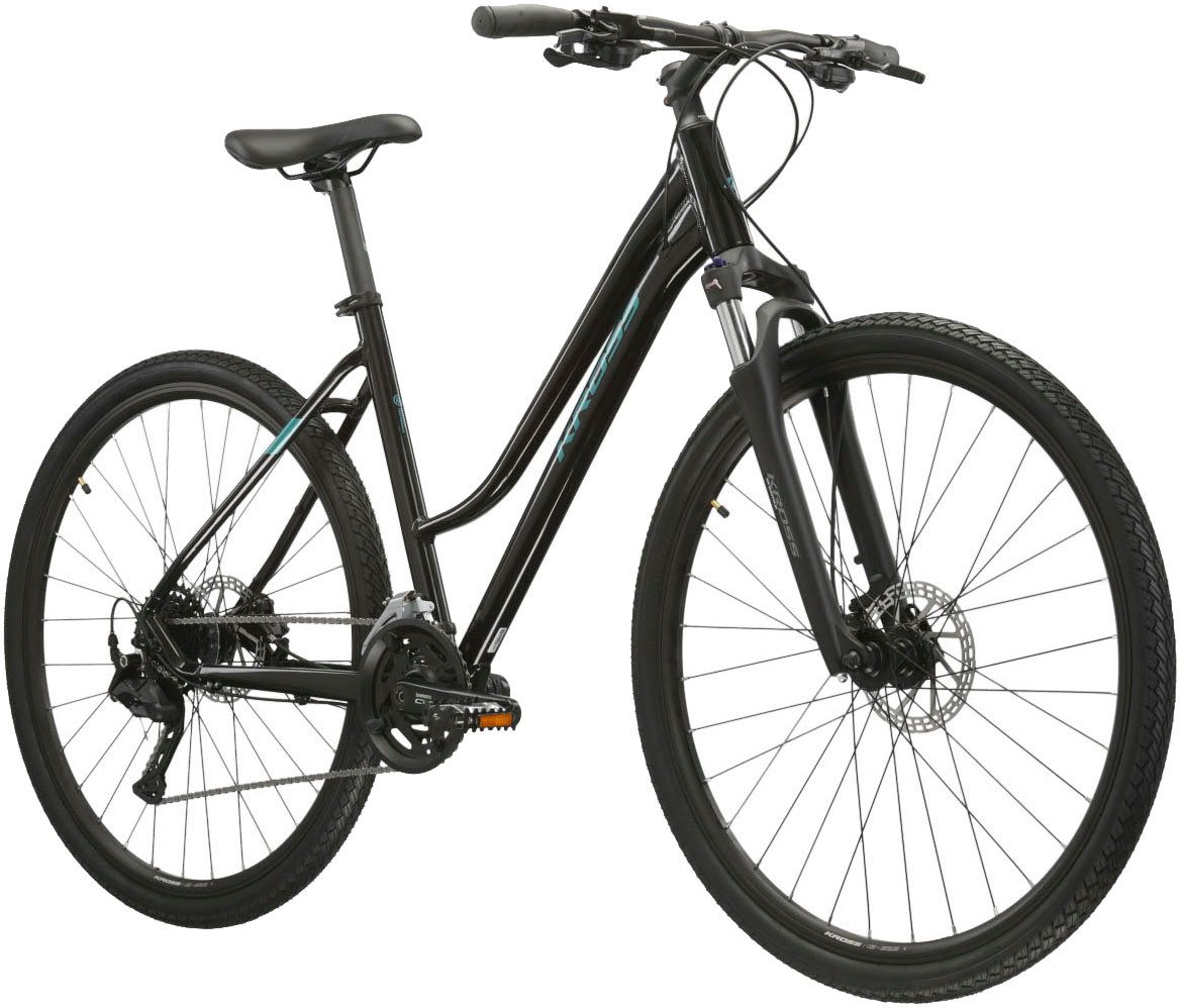 Kross Crossrad Crossrad Evado 5.0 schwarz 18 Gänge, 18 Gang Shimano CUES U3020 Schaltwerk, Kettenschaltung