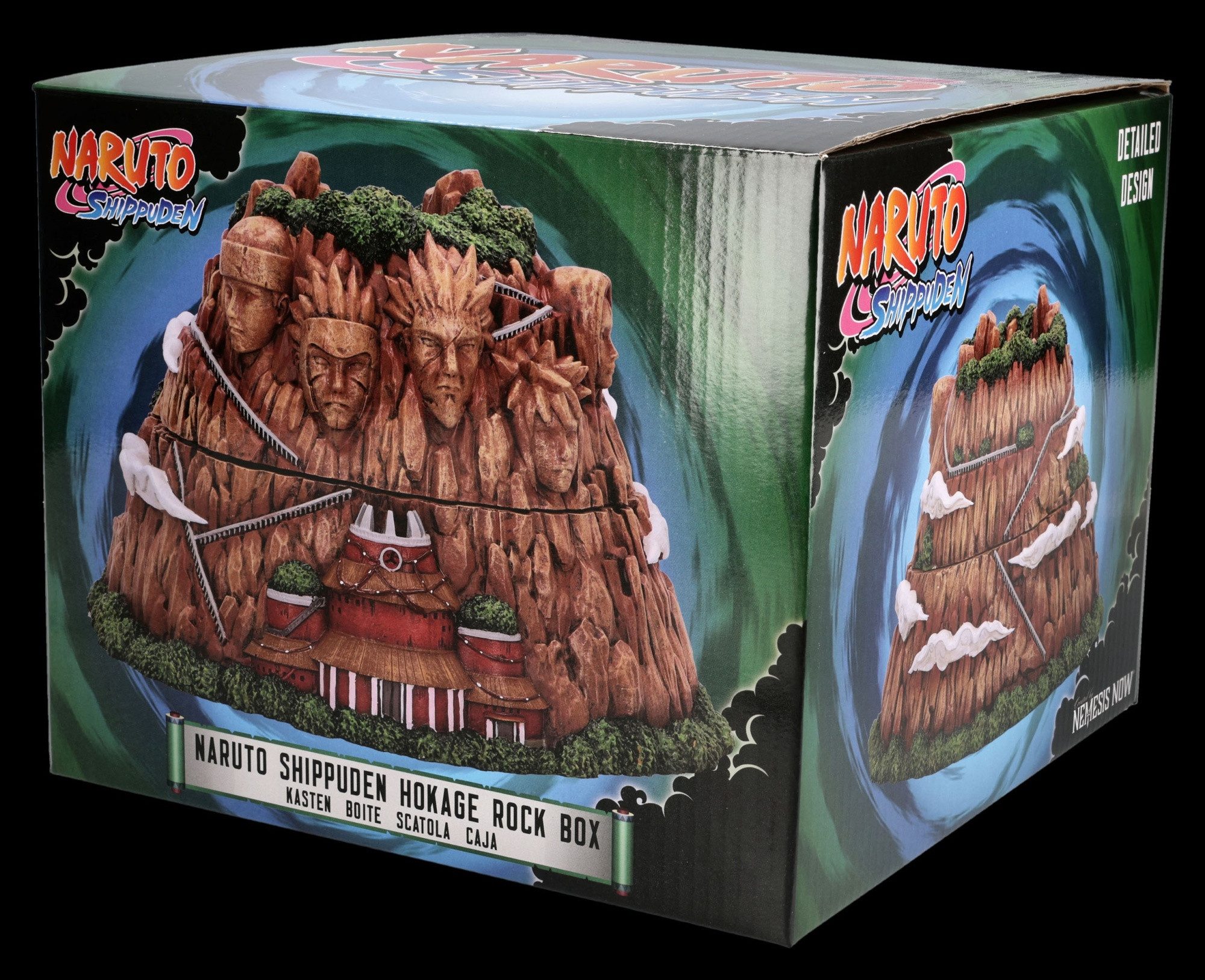Figuren Shop GmbH Dekoobjekt Naruto Schatulle – Hokage Rock Box Sammlerfigur Anime Deko 18.5 cm