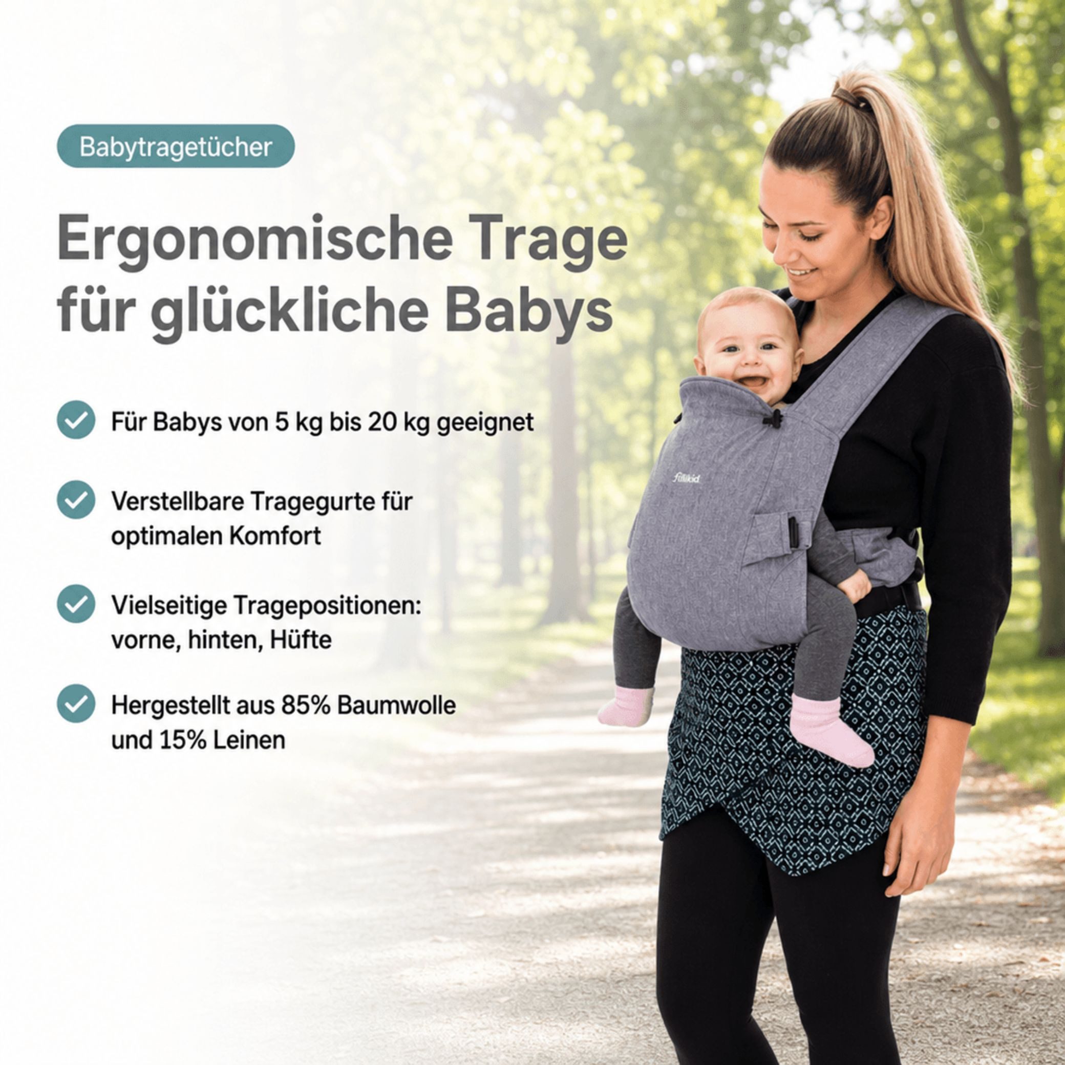 Fillikid Bauchtrage Bauchtrage Natural Exklusiv