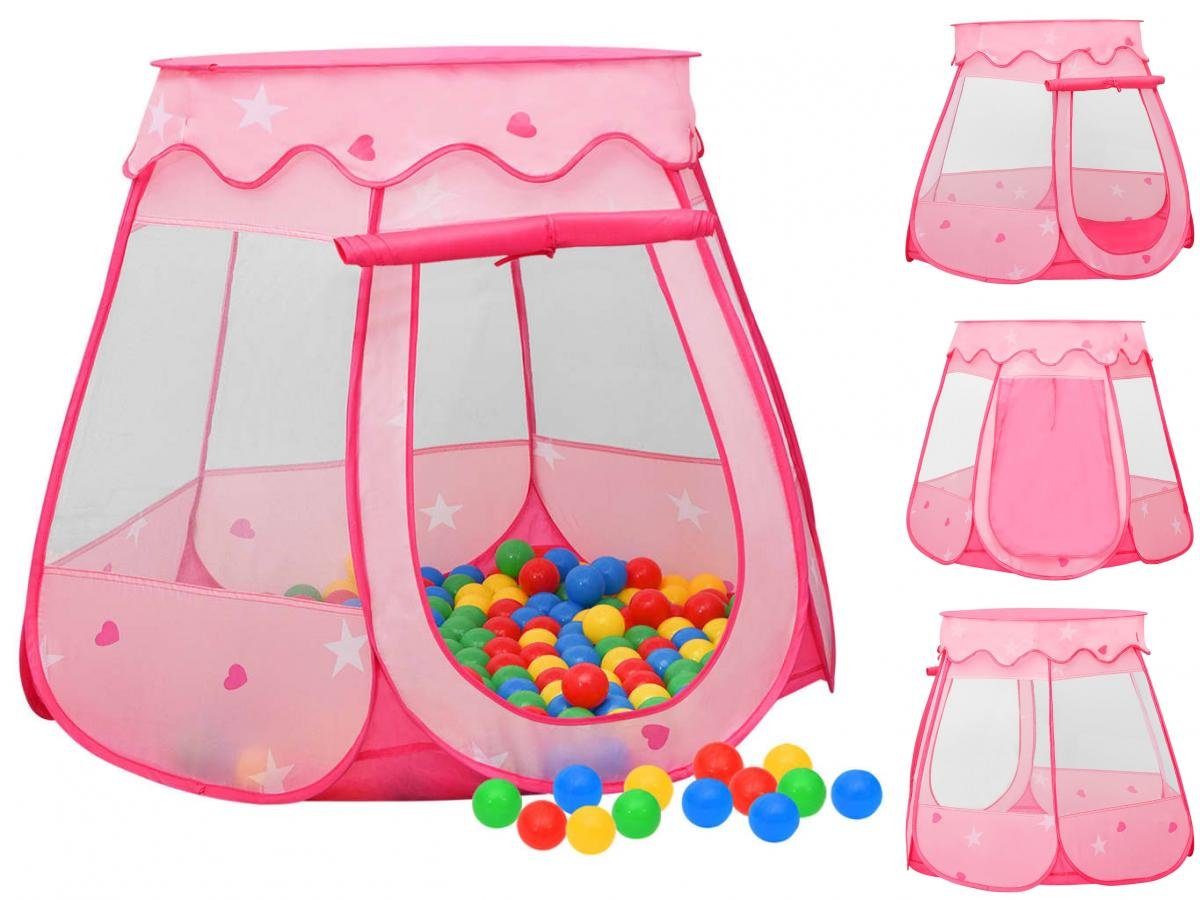 Spielzelt Bällebad Kinder-Spielzelt Rosa vidaXL cm 102x102x82