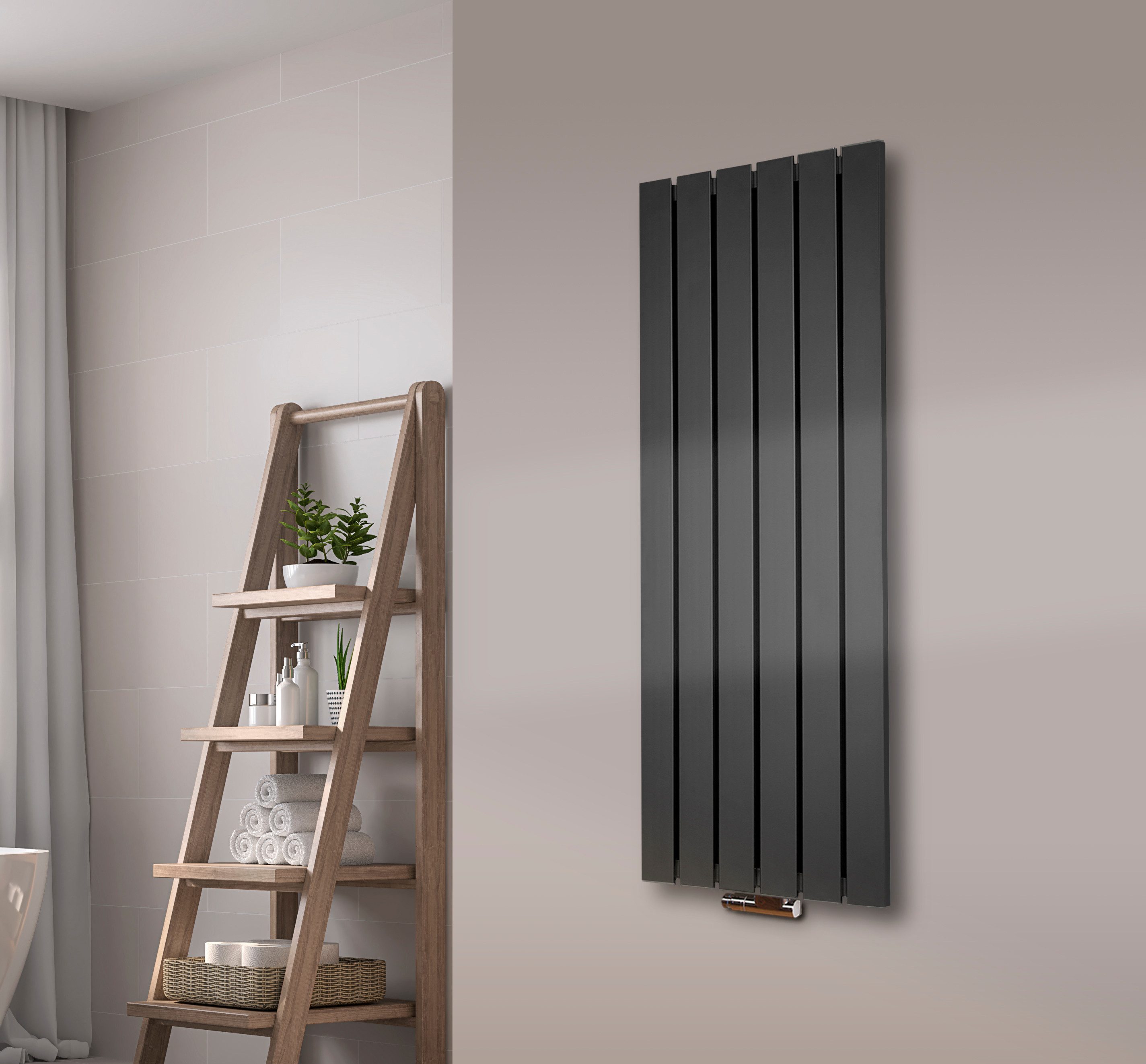 Szagato Badheizkörper BADHEIZKÖRPER Design Peking 2 120x47cm 799 Watt anthrazit moonstone, 5 Jahre Garantie, Made in Germany