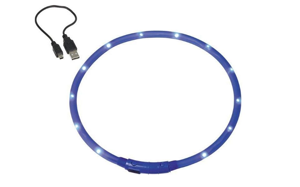 Hundehalsbandleuchte Nobby LED Leuchthalsband Visible blau für Hunde