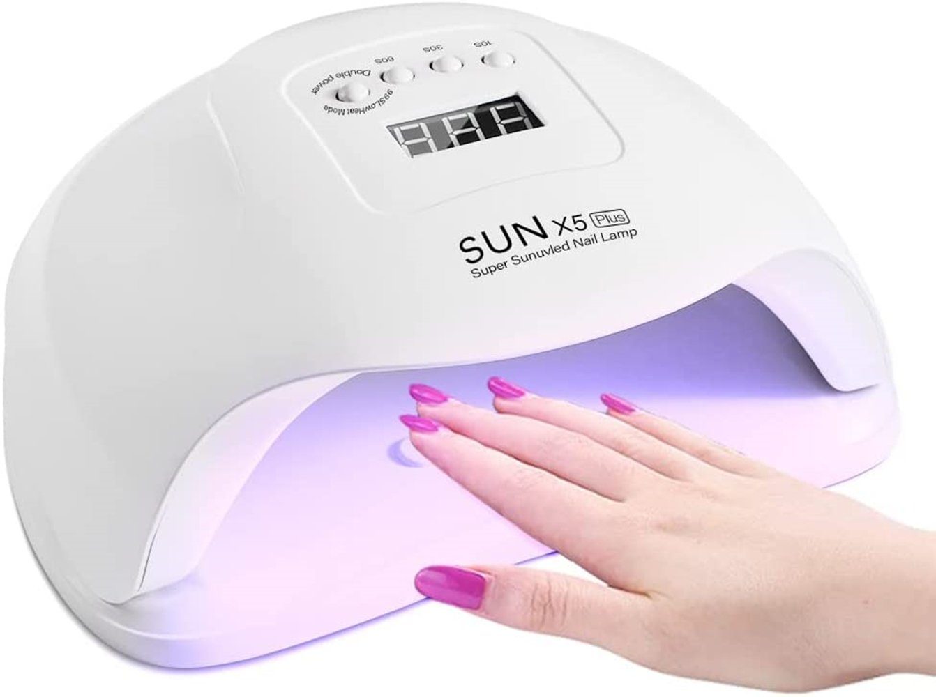 XDeer Nagellacktrockner LED Nageltrockner, professionelles 120W UV-Nagellicht für Aushärten, Timer-Einstellung und Anzeige-Die UV-Nagellampe verfügt über 4 Time