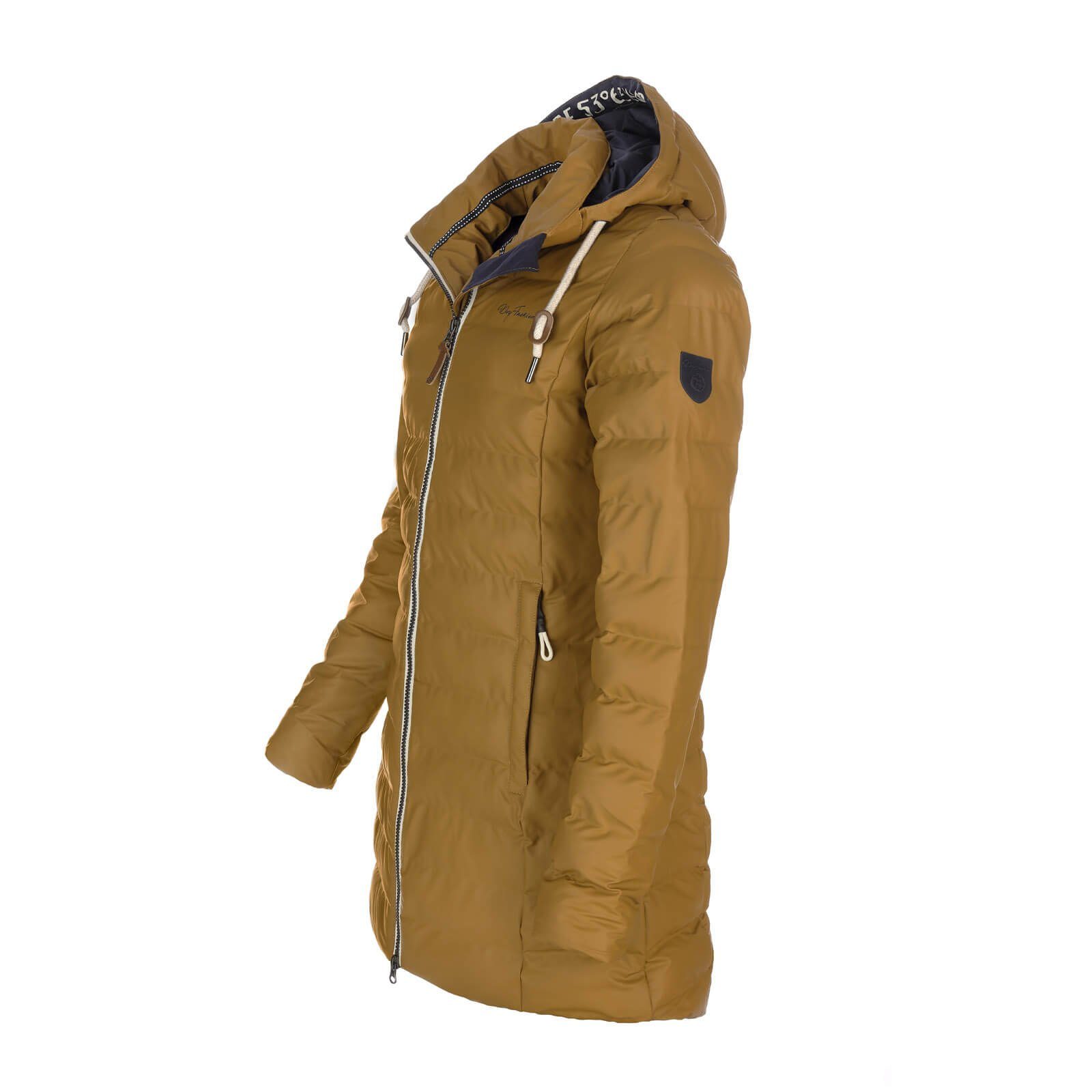 Dry Fashion Regenmantel Damen PU-Mantel Danzig gesteppt - Outdoor-Jacke wind- und wasserdicht