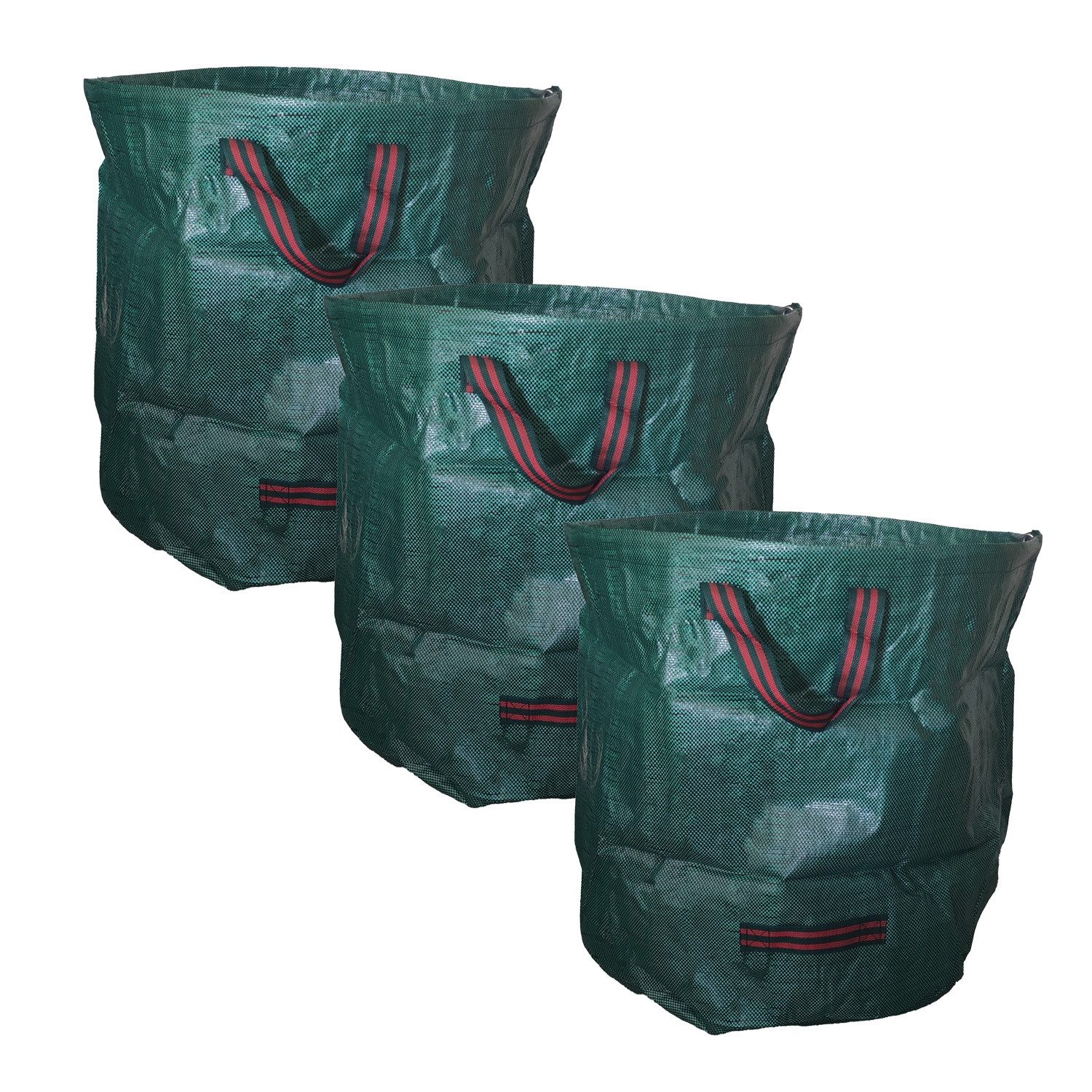 Gartensack 3er Set Laubsack 170 Liter, 60 x 60 cm grün