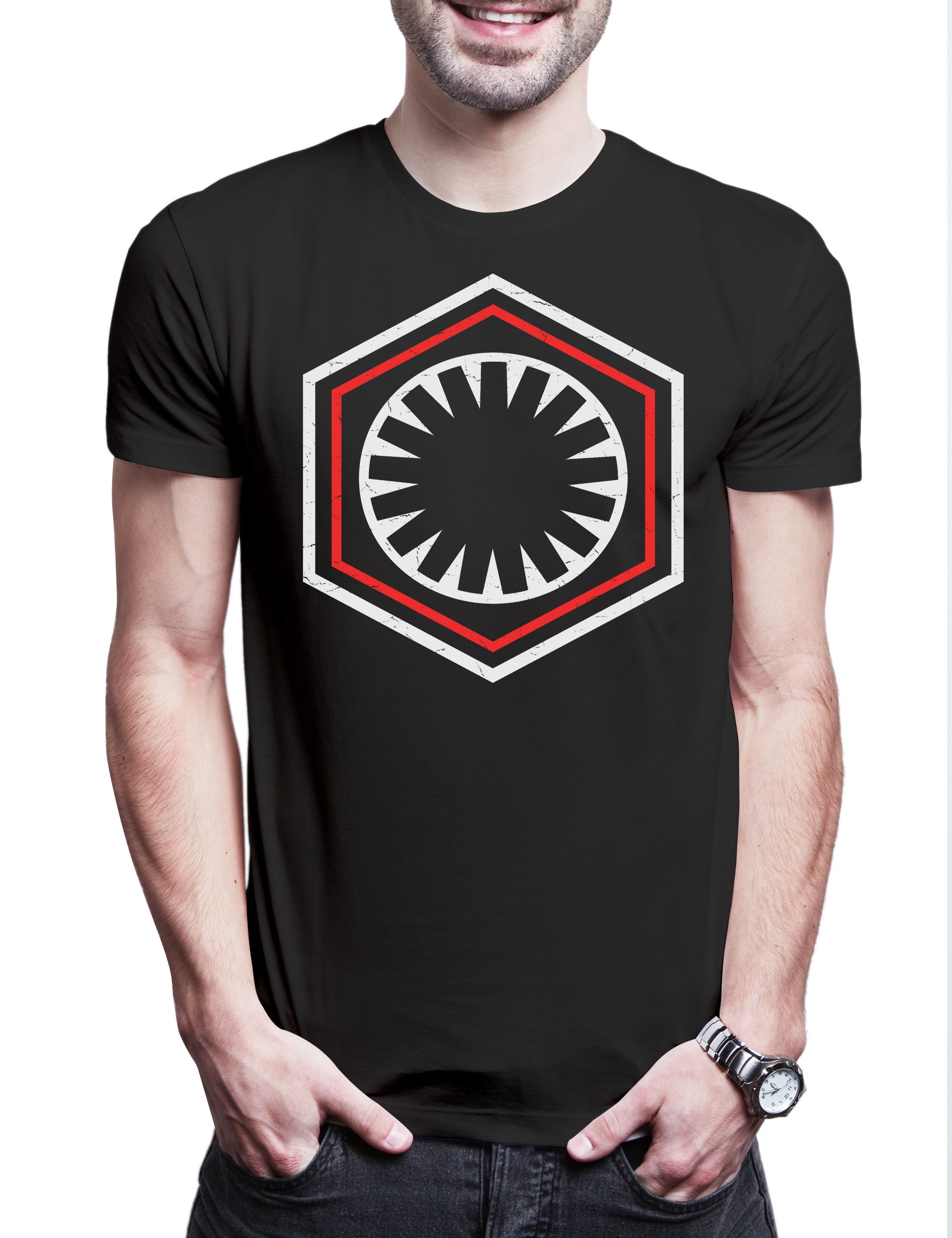 Print-Shirt First Order Logo Herren T-Shirt Wars Krieg Empire Imperium Star Sterne