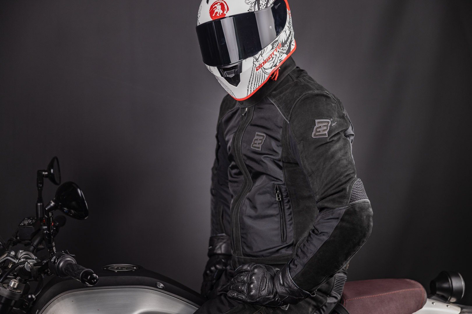 / wasserdichte Tek-M Bogotto Textiljacke Motorradjacke Motorrad Leder-