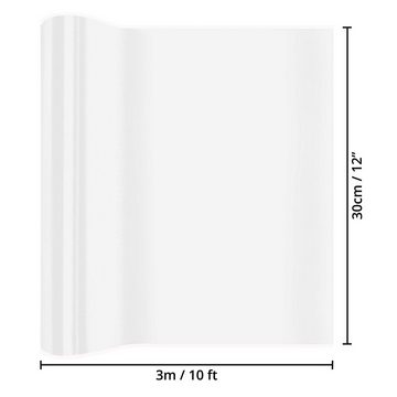Belle Vous Schutzfolie Selbstklebende weiße Vinylfolie - 30 cm x 3 m, Self-Adhesive White Vinyl Film - 30 cm x 3 m