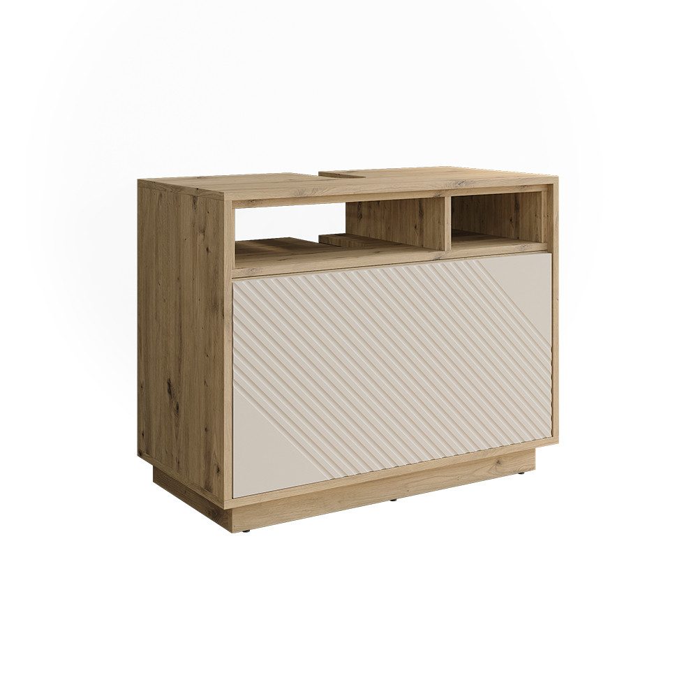 Vicco Waschbeckenunterschrank Beatrice, Cashmere/Artisan-Eiche, 80 x 64 cm mit Schublade (1-St)