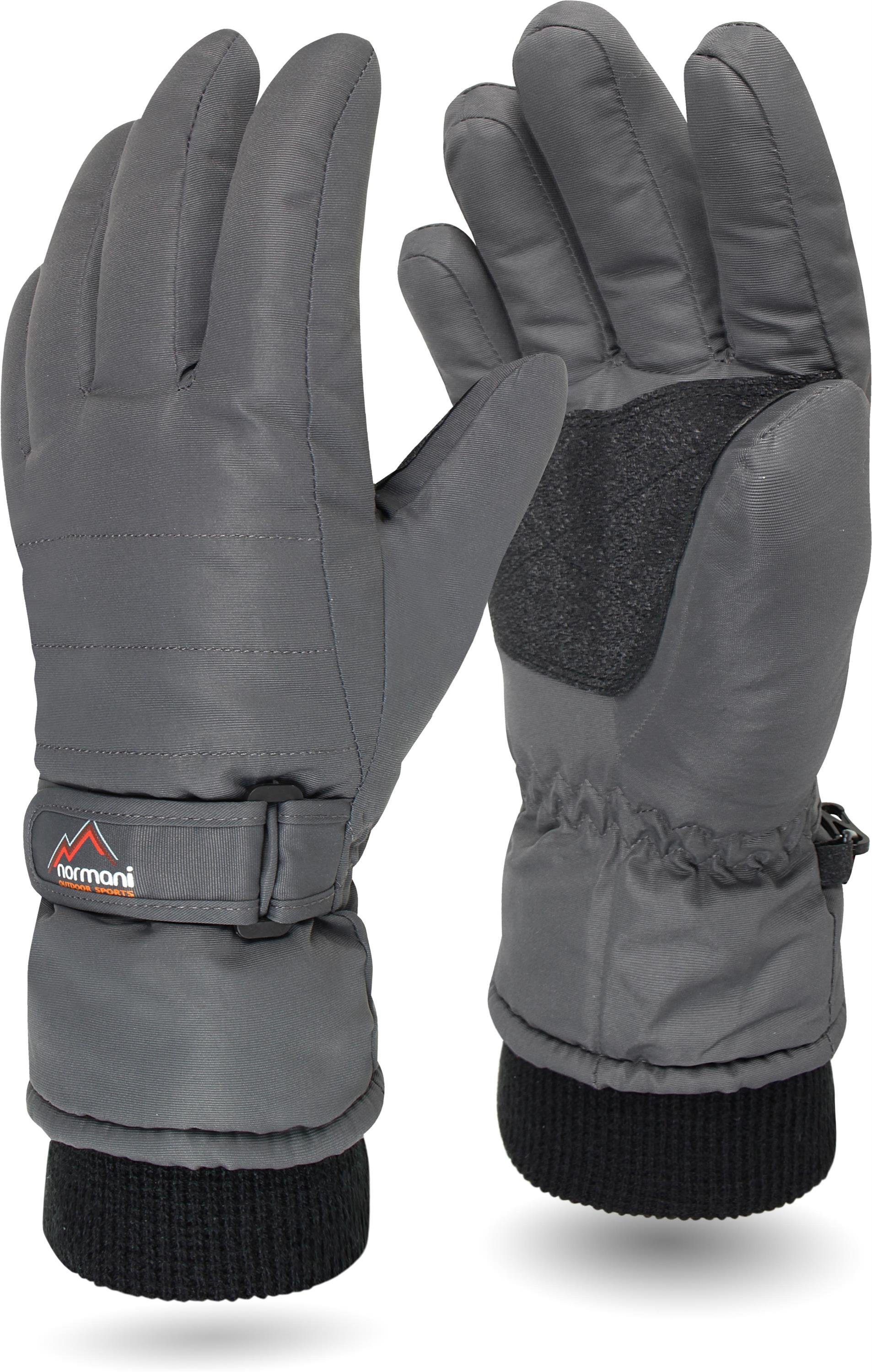 normani 3M Thinsulate Winterhandschuhe Extrem Warme und wasserdichte Unisex Skihandschuhe Farbe Schwarz/Schwarz Größe L