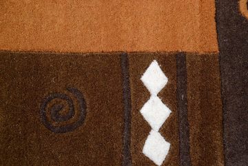 Wollteppich Ambadi, THEKO, achteckig, Höhe: 14 mm, reine Schurwolle, handgetuftet, mit Bordüre, modern