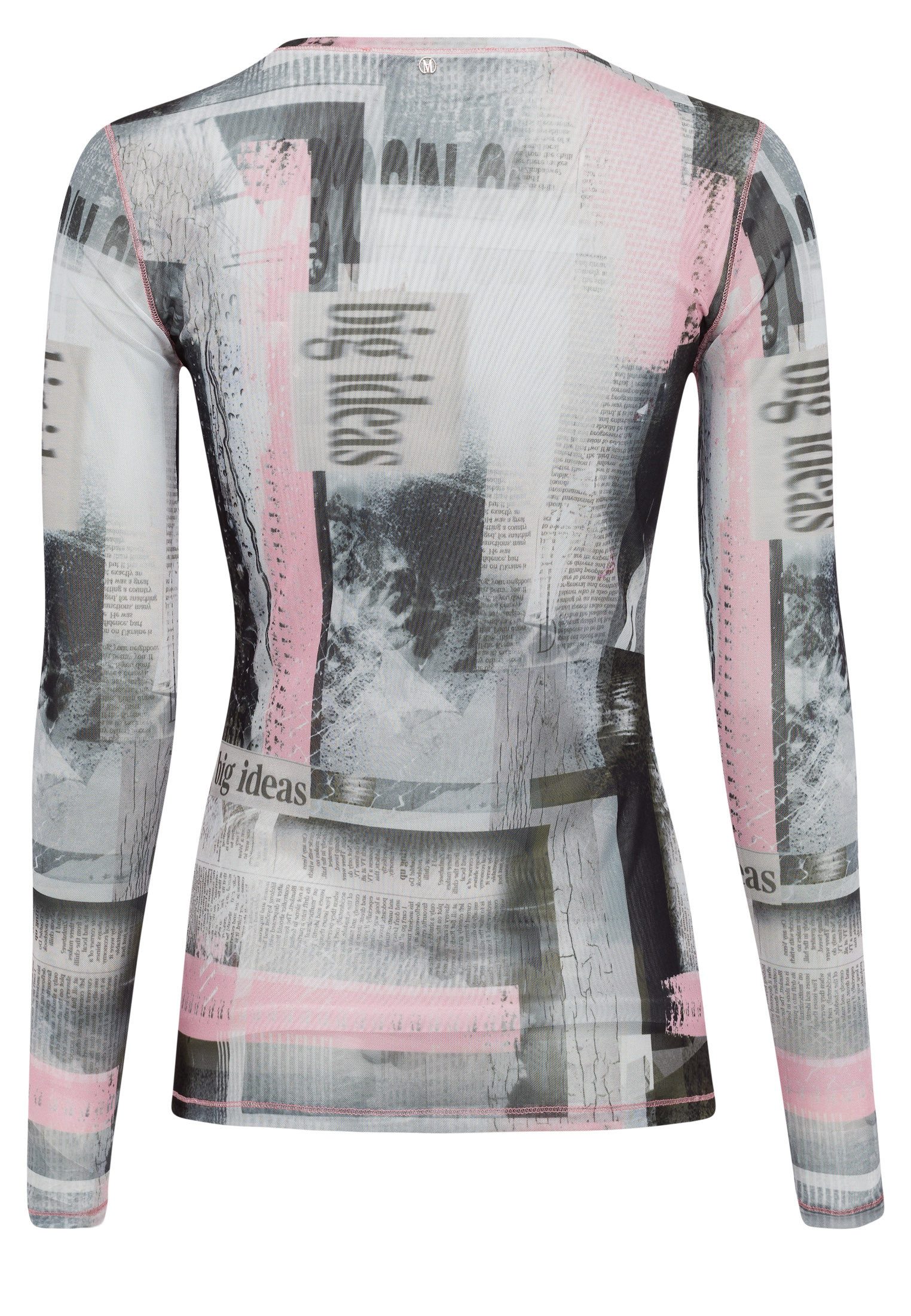 MARC AUREL Langarmshirt mit Newspaper Print günstig online kaufen