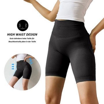 CALIYO Sweatshorts Kurze Sporthose Damen Leggings Hohe Taille Push Up Yoga Shorts Fitness Training Laufshorts Yogahose