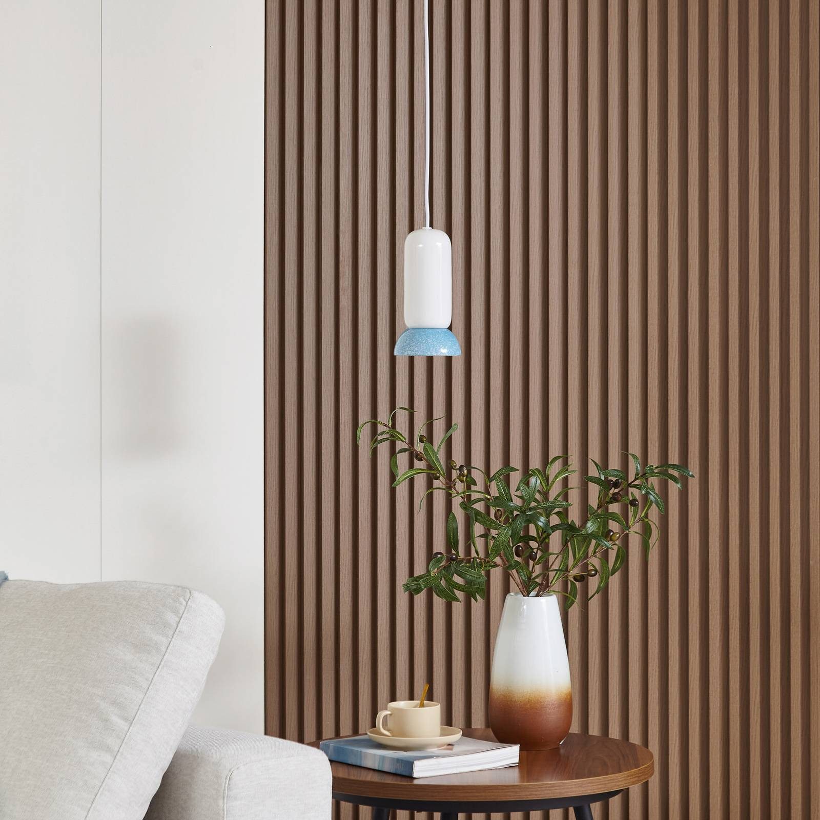 Lindby Hängeleuchte Kerimi, Keramik Weiß IP20, 1 x 10 W LED