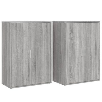 vidaXL Sideboard Sideboards 2 Stk. Grau Sonoma 60x31x84 cm Holzwerkstoff (1 St)