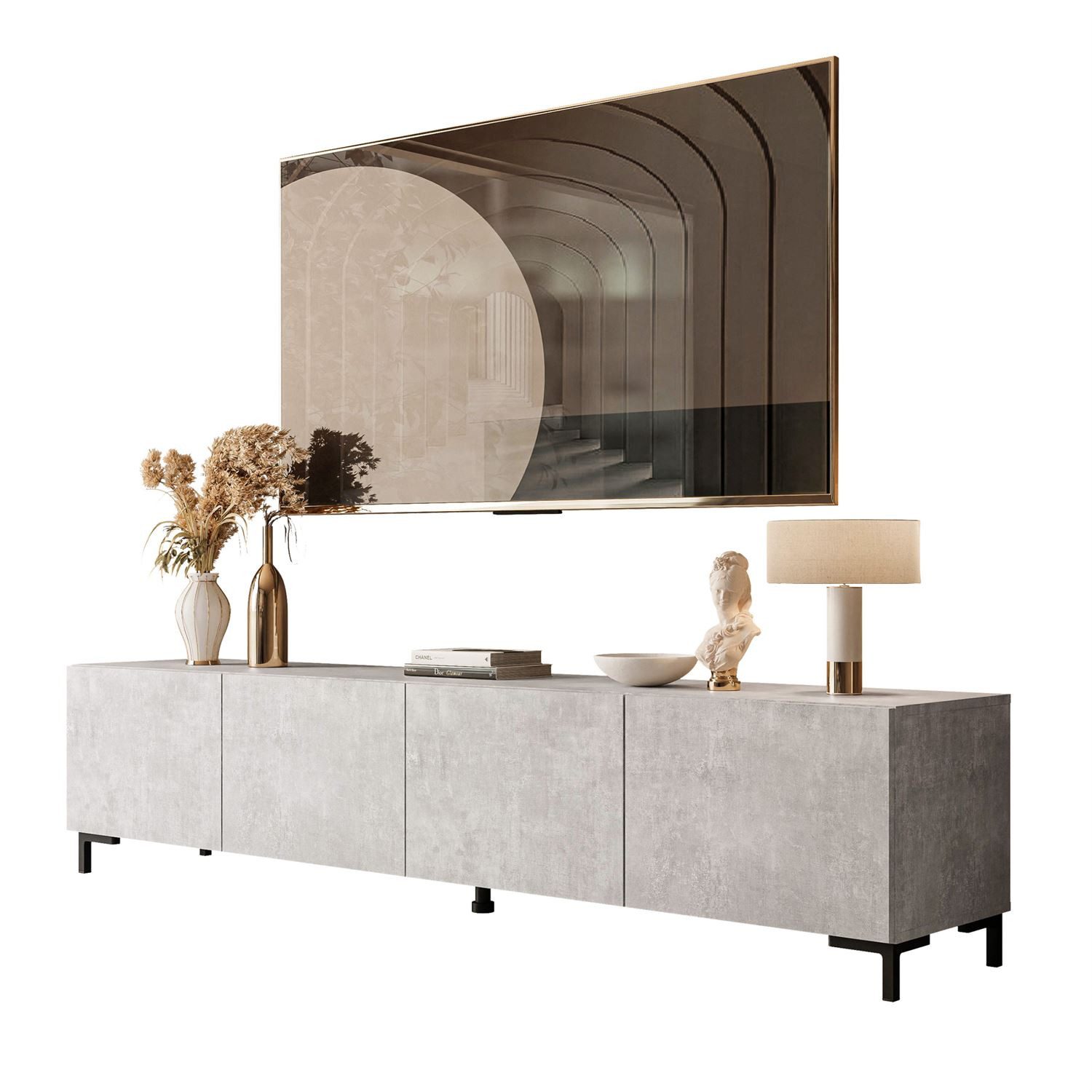 Lookway Lowboard COLGANTE BETON 200 TV-Schrank mit Beinen